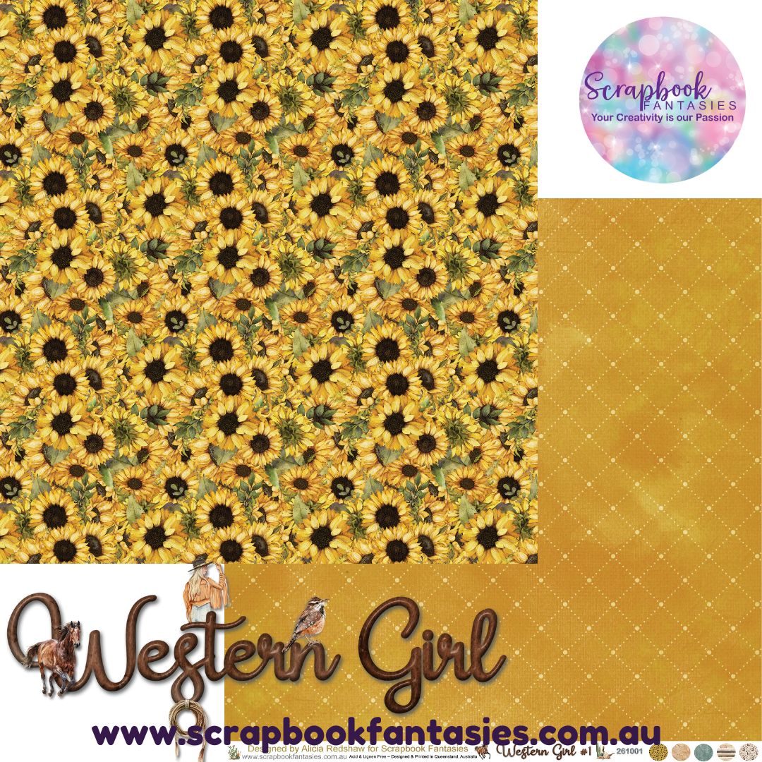 Western Girl 12x12 Double-Sided Patterned Paper 1 - 261001