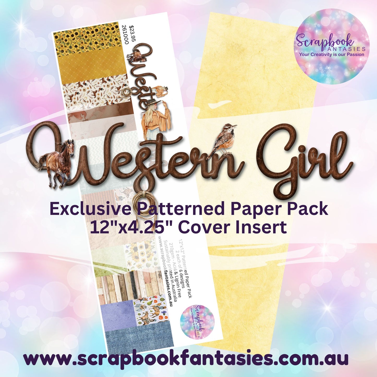 Western Girl 12x12 Double-Sided Patterned Paper Pack - 261000