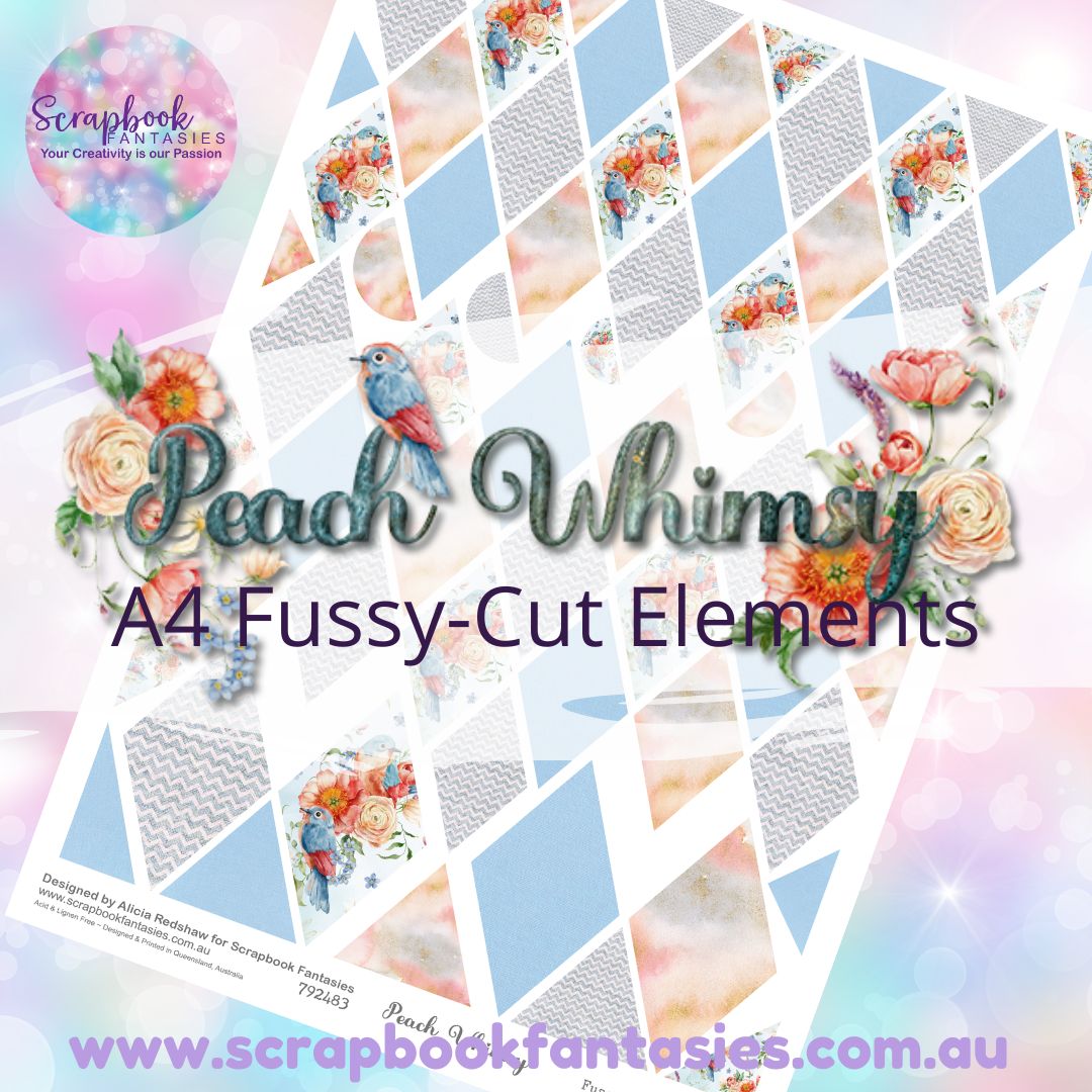 Peach Whimsy A4 Colour Fussy-Cut Elements - Diamonds 2 792483