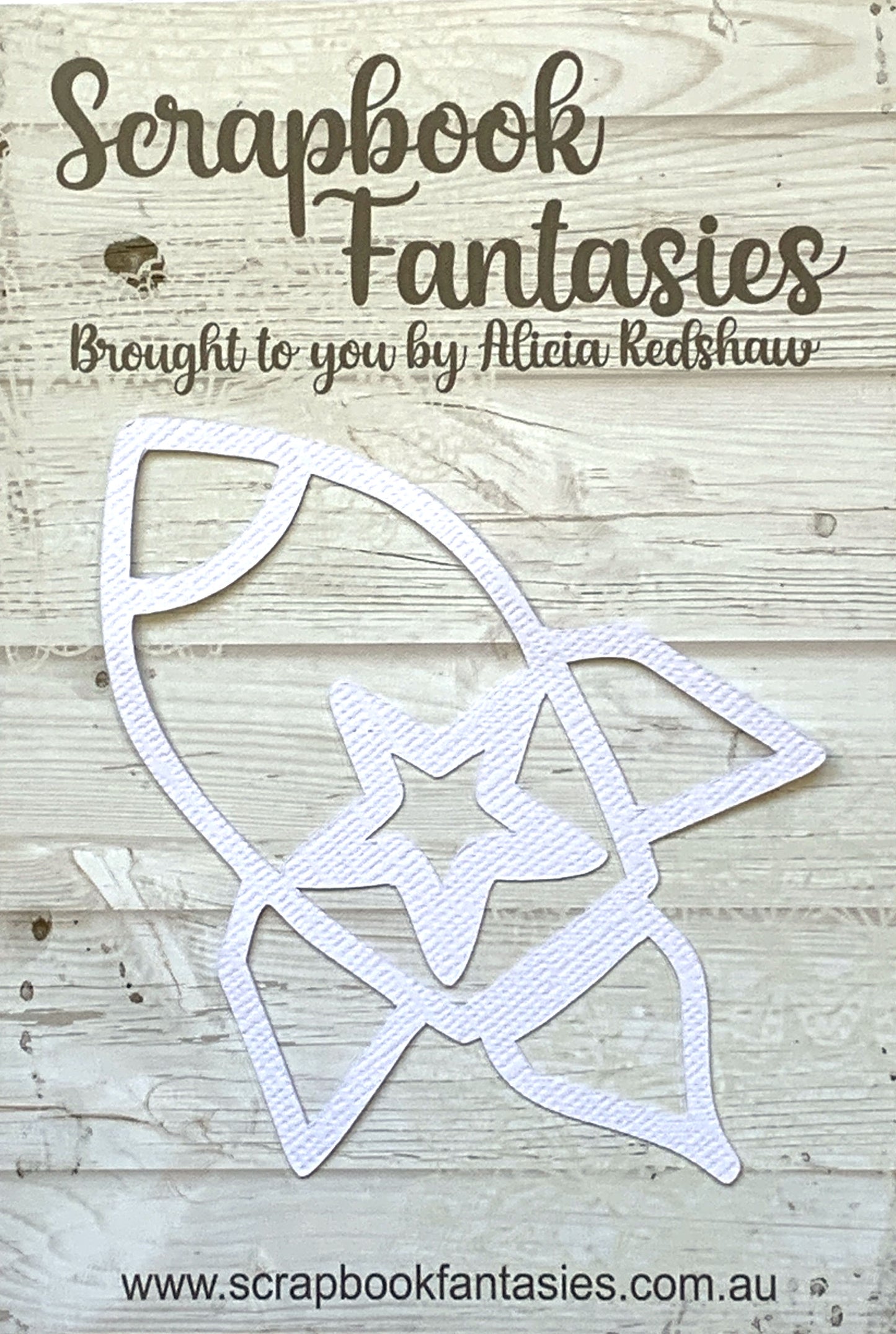Rocket (small) 4"x2.75" White Linen Cardstock Cutout - Designed by Alicia Redshaw