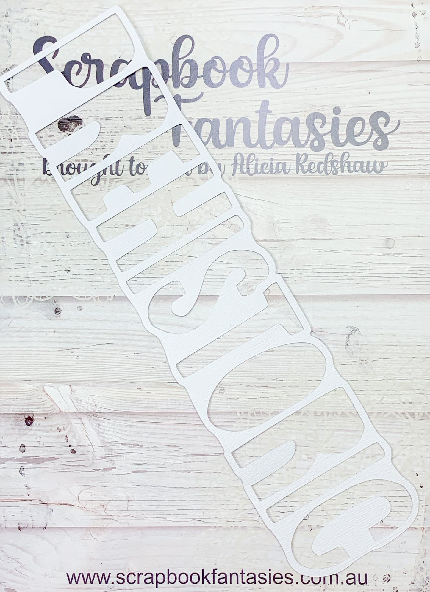 DinoWorld - Prehistoric (large) 2.75"x11.25" White Linen Cardstock Title-Cut - Designed by Alicia Redshaw