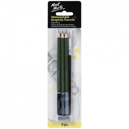 Mont Marte - Watersoluble Graphite Pencils 5 piece (MPN0123)