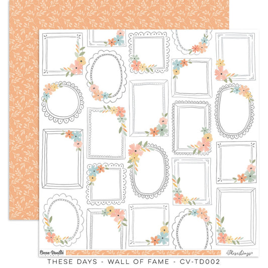 Cocoa Vanilla Studio These Days Wall Of Fame 12″x12″ Double-sided Patterned Paper CV-TD002