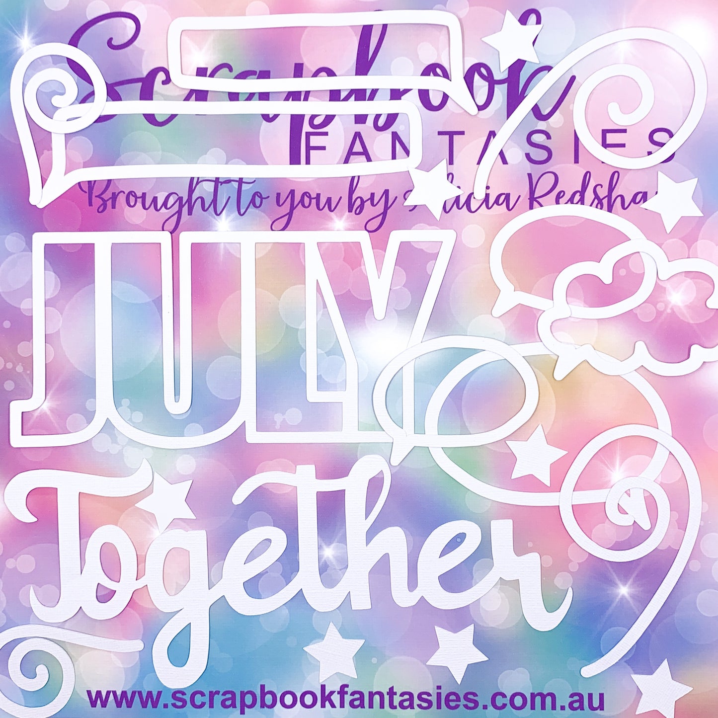 Year in Review - July 12"x12" White Linen Project-Cut - Designed by Alicia Redshaw