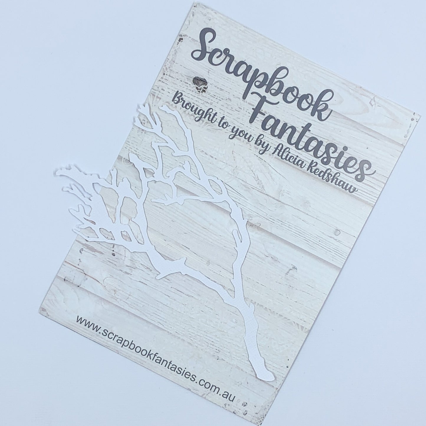 Runaway Princess - Tree or Branch (small) 2.75"x5.5" White Linen Cardstock Picture-Cuts - Designed by Alicia Redshaw