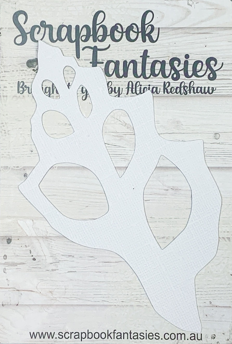the islands Shell Slice 5.25"x3" White Linen Cardstock Picture-Cut - Designed by Alicia Redshaw