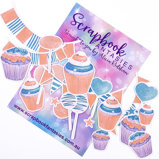 Colour-Cuts - Cupcakes & Banners 3 (26 pieces) Designed by Alicia Redshaw
