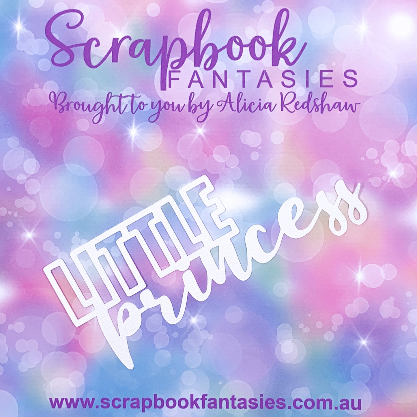 Tutu-Cute - Little Princess 6"x2.5" White Linen Cardstock Title-Cut - Designed by Alicia Redshaw