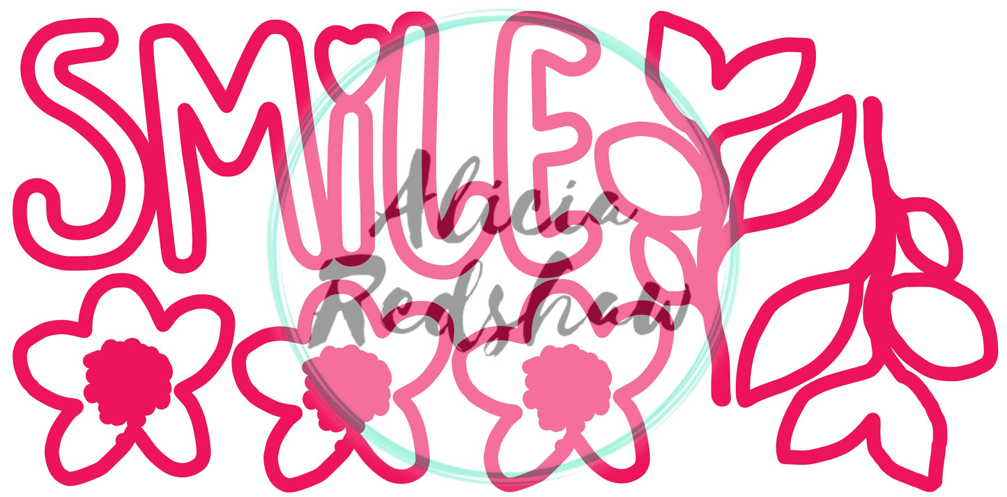 Smile 6"x12" White Linen Project-Cut - Designed by Alicia Redshaw