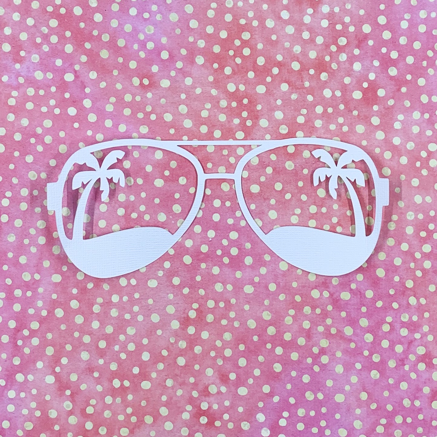 Tropicana - Tropical Sunnies 5.75"x2.25" White Linen Cardstock Picture-Cut - Designed by Alicia Redshaw