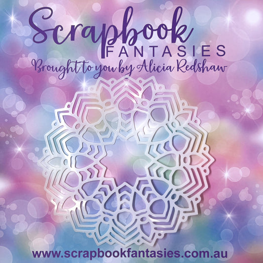 Scrapbook Fantasies Stencil Template Mask - 7.75”x7.75” - Mandala 1 - 14521
