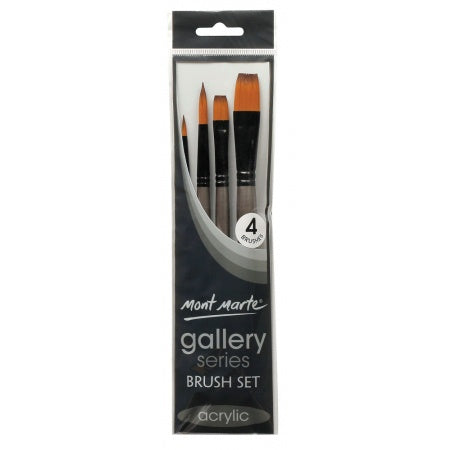 Mont Marte Gallery Series 4 piece Acrylic Brush Set (BMHS0014)