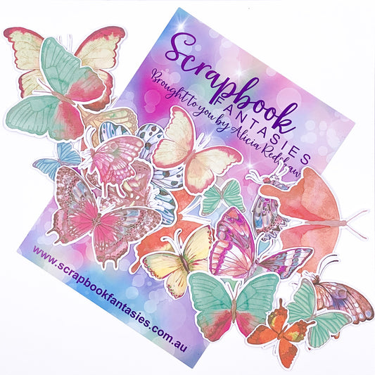 Butterfly-Cuts 28 (19 butterflies) - Colour-Cuts Designed by Alicia Redshaw (12940)