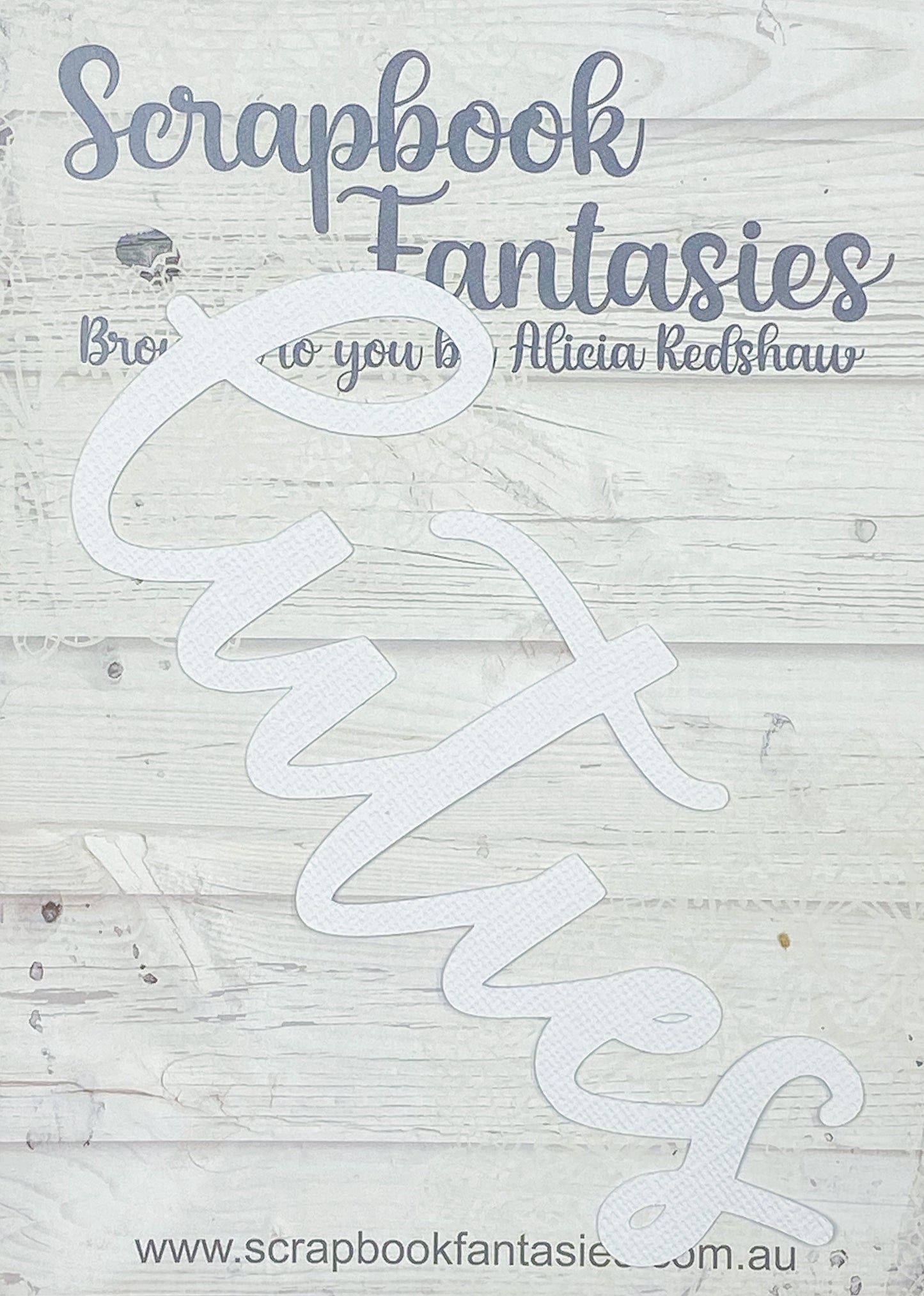 Cuties (script) 2.25"x5.5" White Linen Cardstock Title-Cut - Designed by Alicia Redshaw