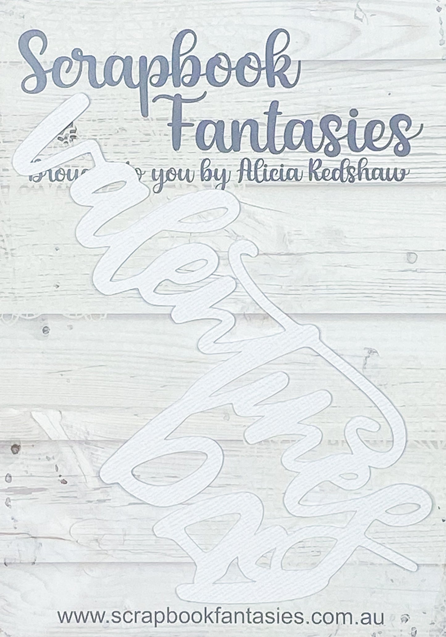 Valentines Day 5.75"x2.75" White Linen Cardstock Title-Cut - Designed by Alicia Redshaw
