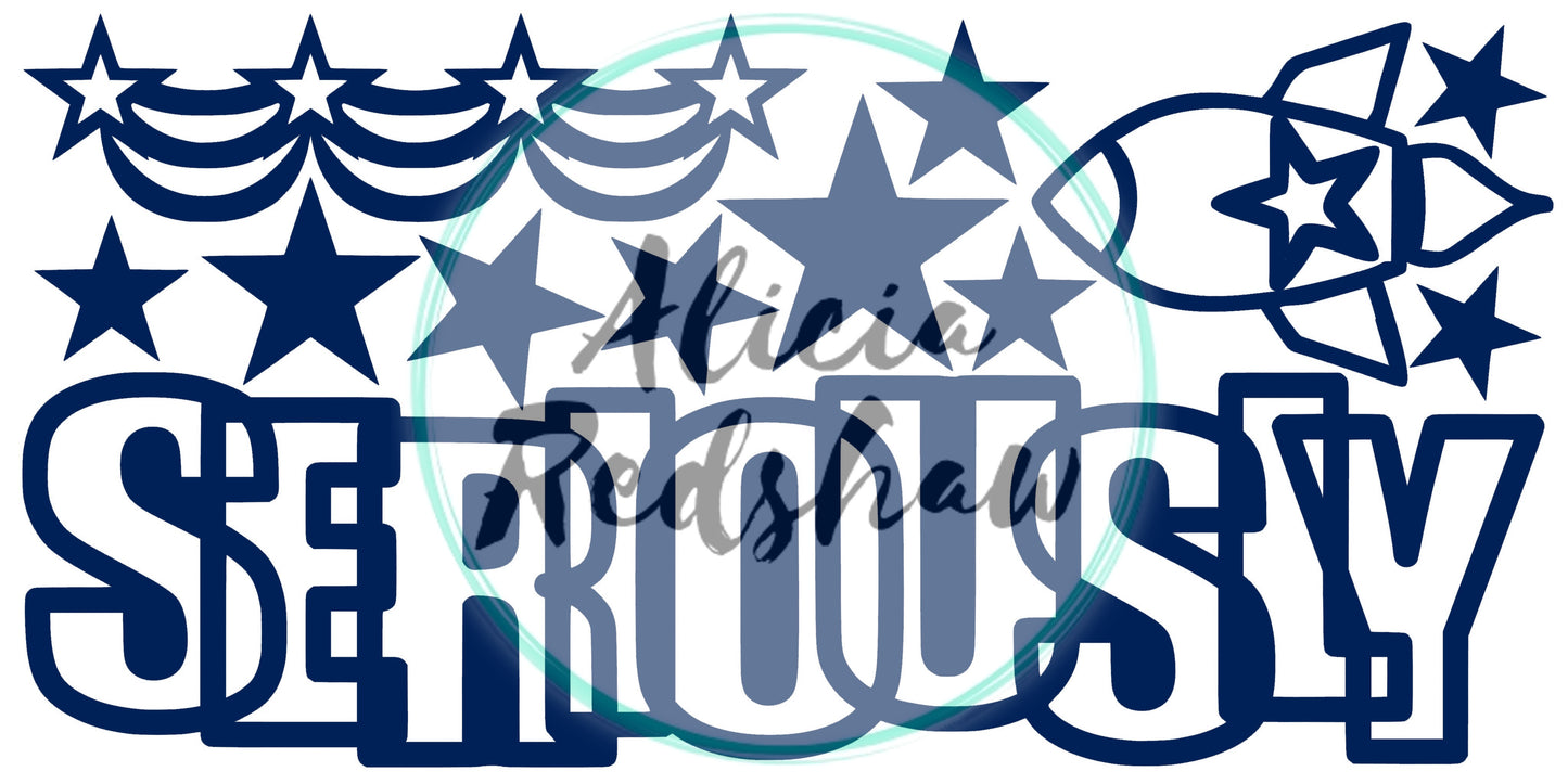 Seriously 6"x12" Cutout Sheet - Designed by Alicia Redshaw