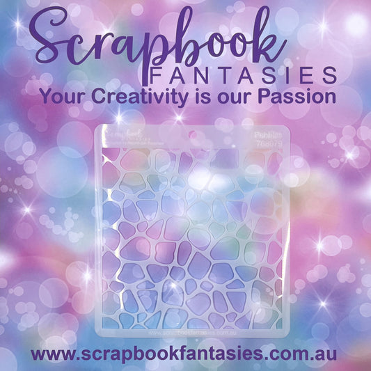 Scrapbook Fantasies Stencil Template Mask - 5.5”x5.5” - Pebbles 768079
