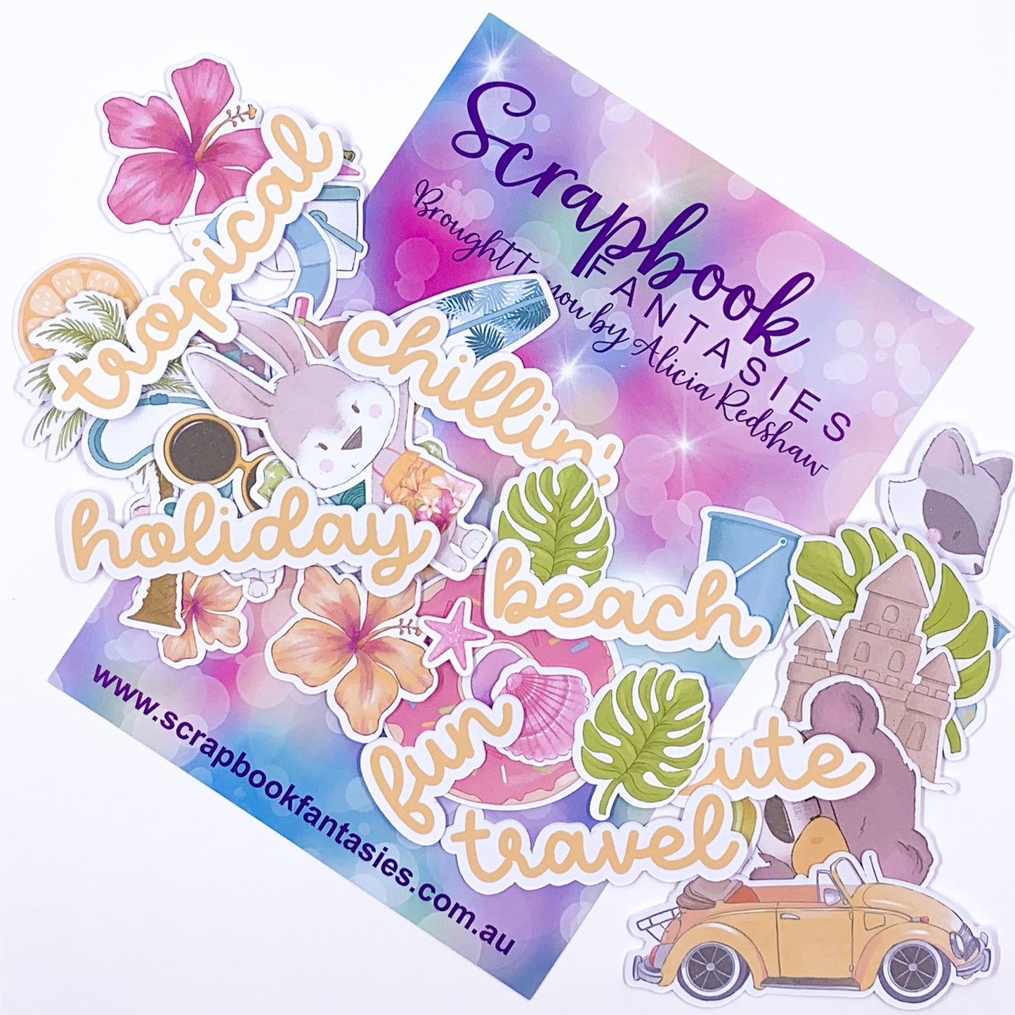 Tropicana Colour-Cuts - Words & Stuff 1 (38 pieces) Designed by Alicia Redshaw