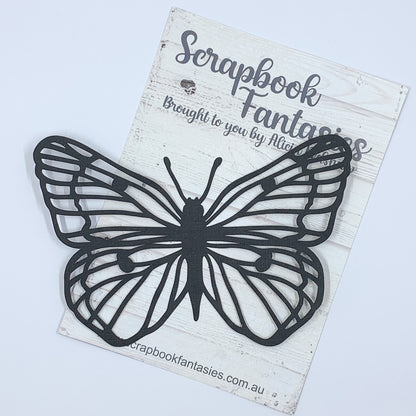 Runaway Princess - Butterfly 3.75"x5.75" Black Linen Cardstock Picture-Cut - Designed by Alicia Redshaw