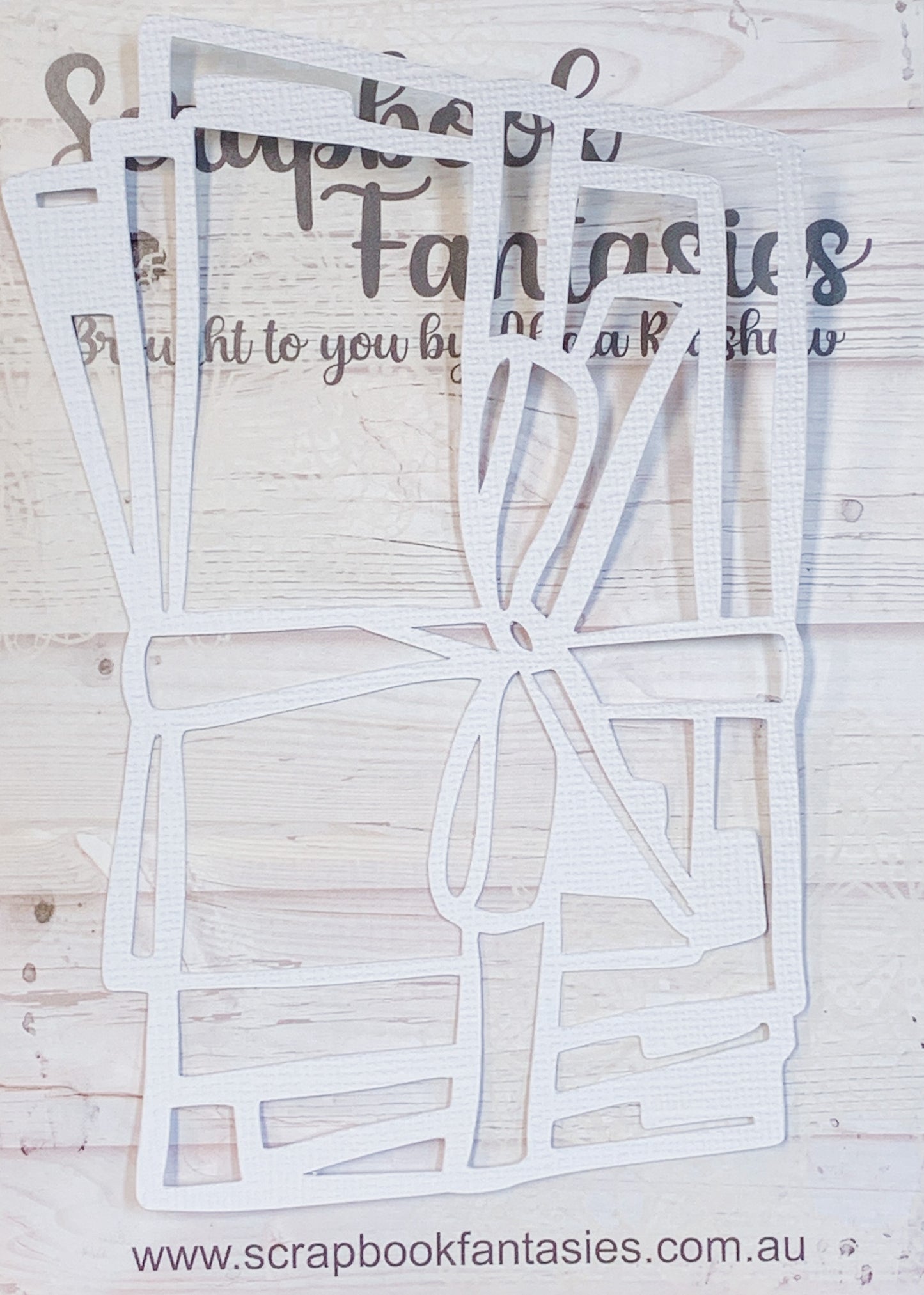 Springtime Tea Party Letter Stack 5.5"x3.5" White Linen Cardstock Picture-Cut - Designed by Alicia Redshaw Exclusively for Scrapbook Fantasies