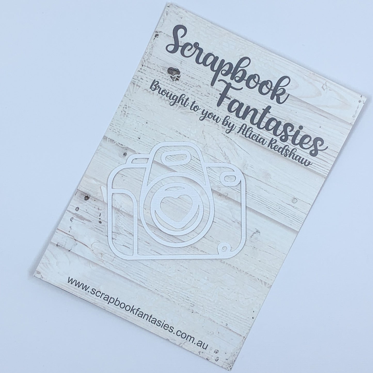 Devoted to Denim - Camera (small) 3"x2.5" White Linen Cardstock Picture-Cut - Designed by Alicia Redshaw