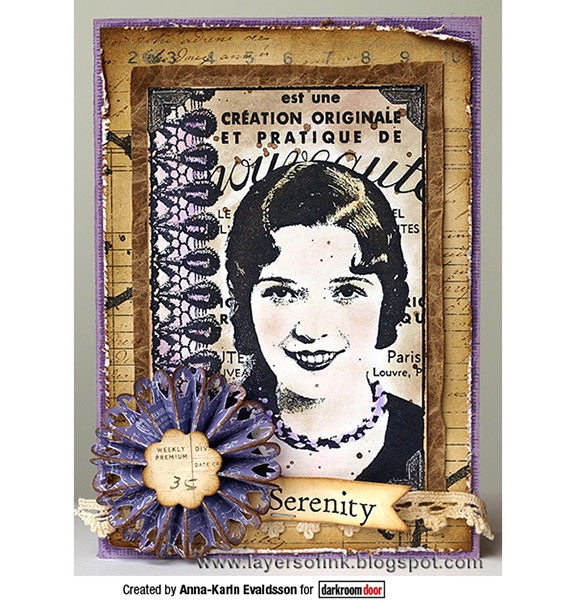 Darkroom Door - Collage Stamp - Lady Lace (DDCS014)