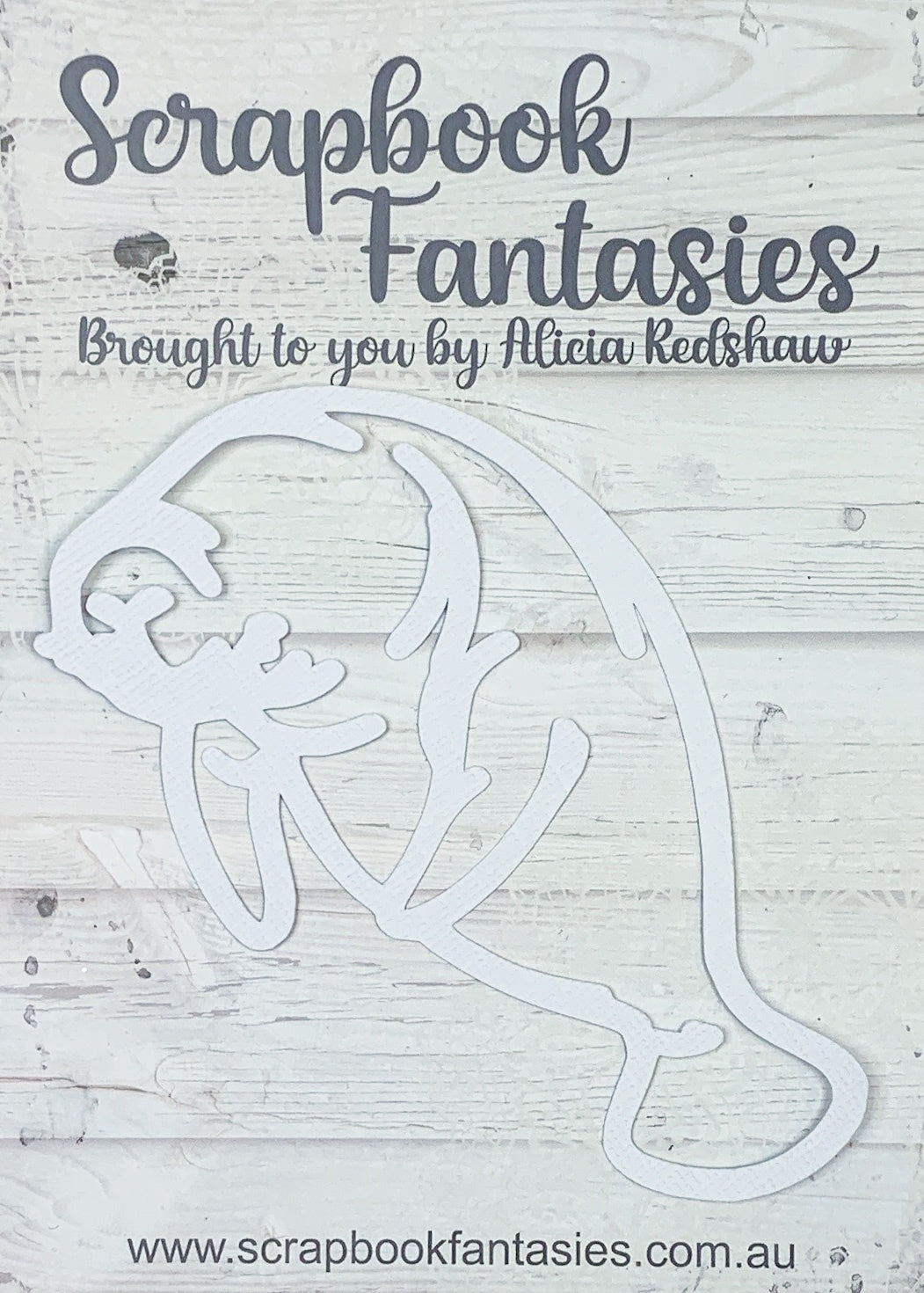 the islands Dugong 2.75"x4.75" White Linen Cardstock Picture-Cut - Designed by Alicia Redshaw