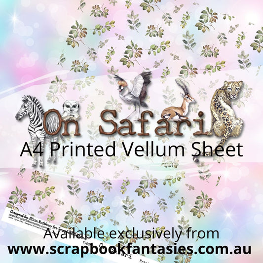 On Safari A4 Printed Vellum Sheet - Leaf Print 73688
