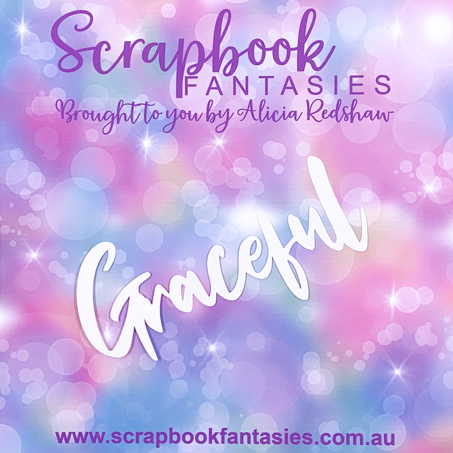 Runaway Princess - Graceful (script) 5.25"x2.25" White Linen Cardstock Title-Cut - Designed by Alicia Redshaw