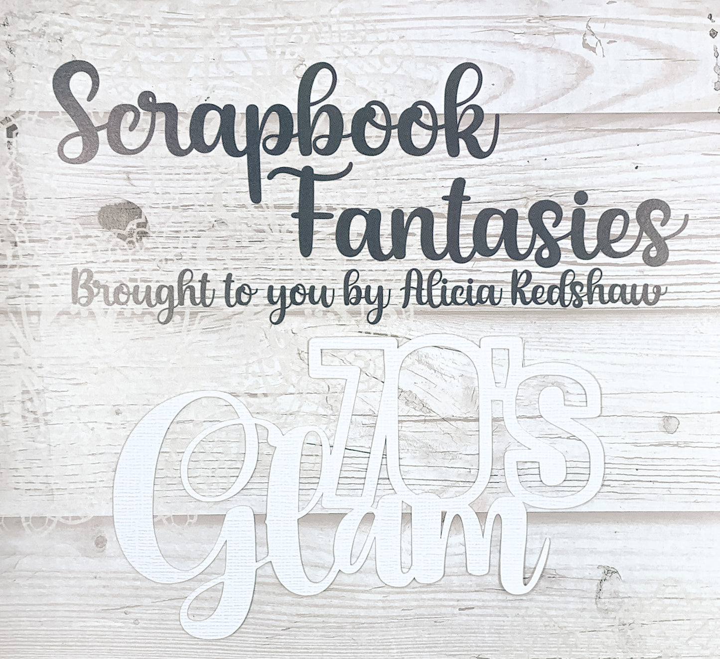 Glamorous - 70's Glam 3.5"x5.5" White Linen Cardstock Title-Cut - Designed by Alicia Redshaw