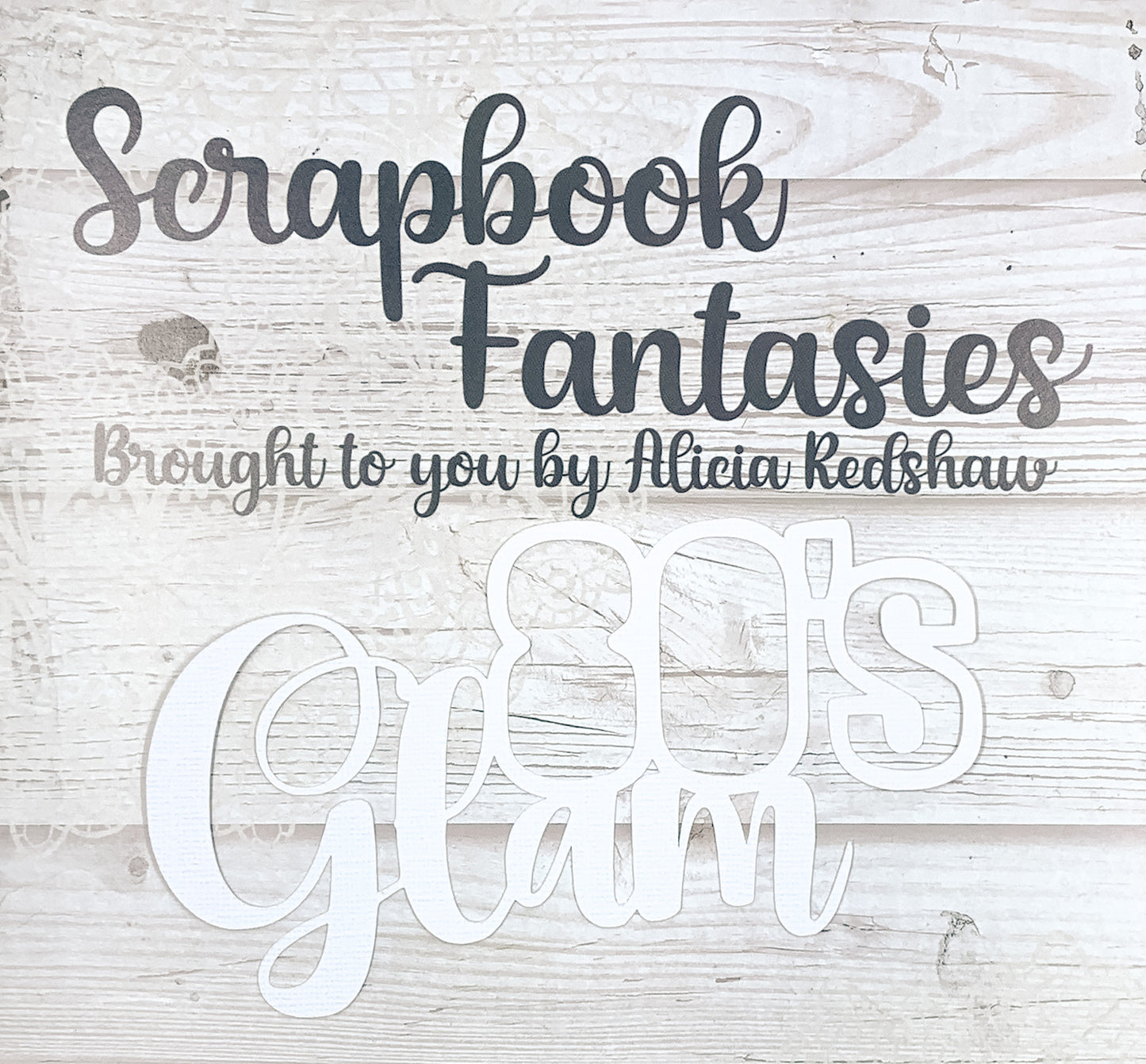 Glamorous - 80's Glam 3.5"x5.75" White Linen Cardstock Title-Cut - Designed by Alicia Redshaw