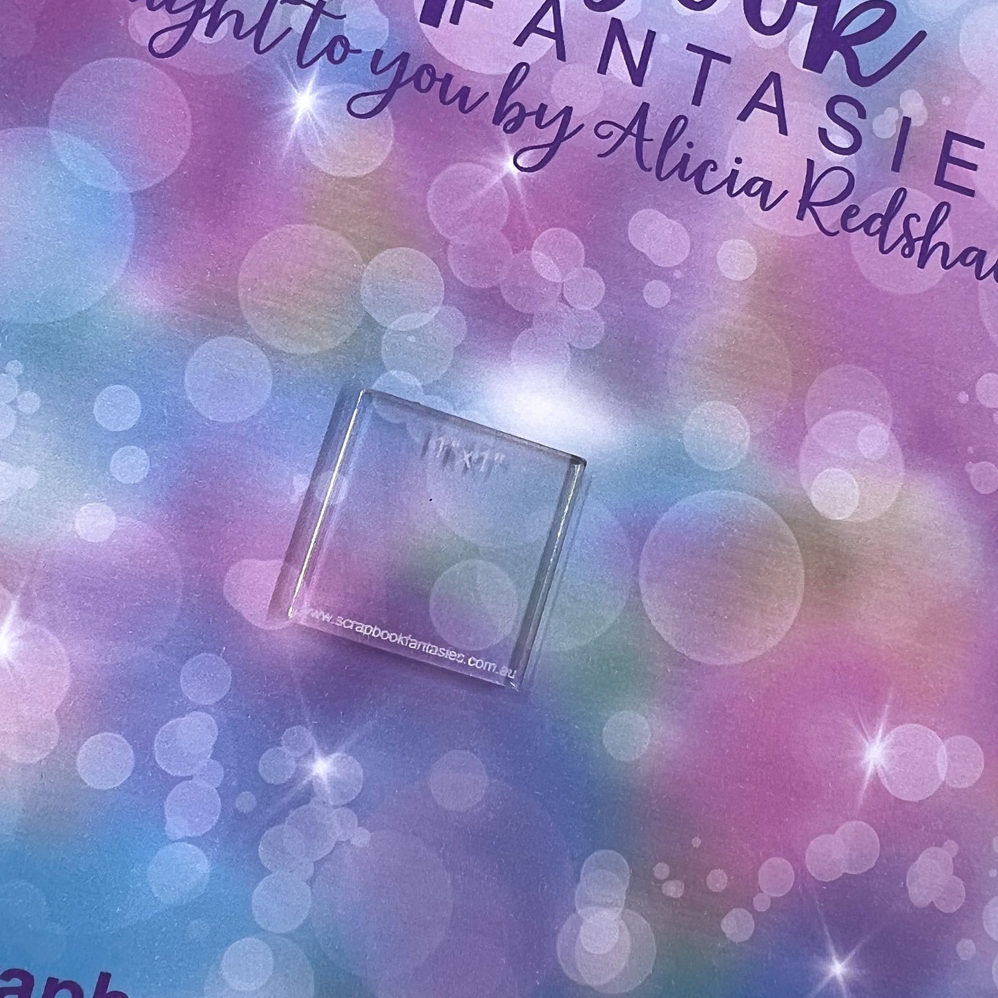 Acrylic Stamping Block - 1"x1" (4.5mm deep) 14869