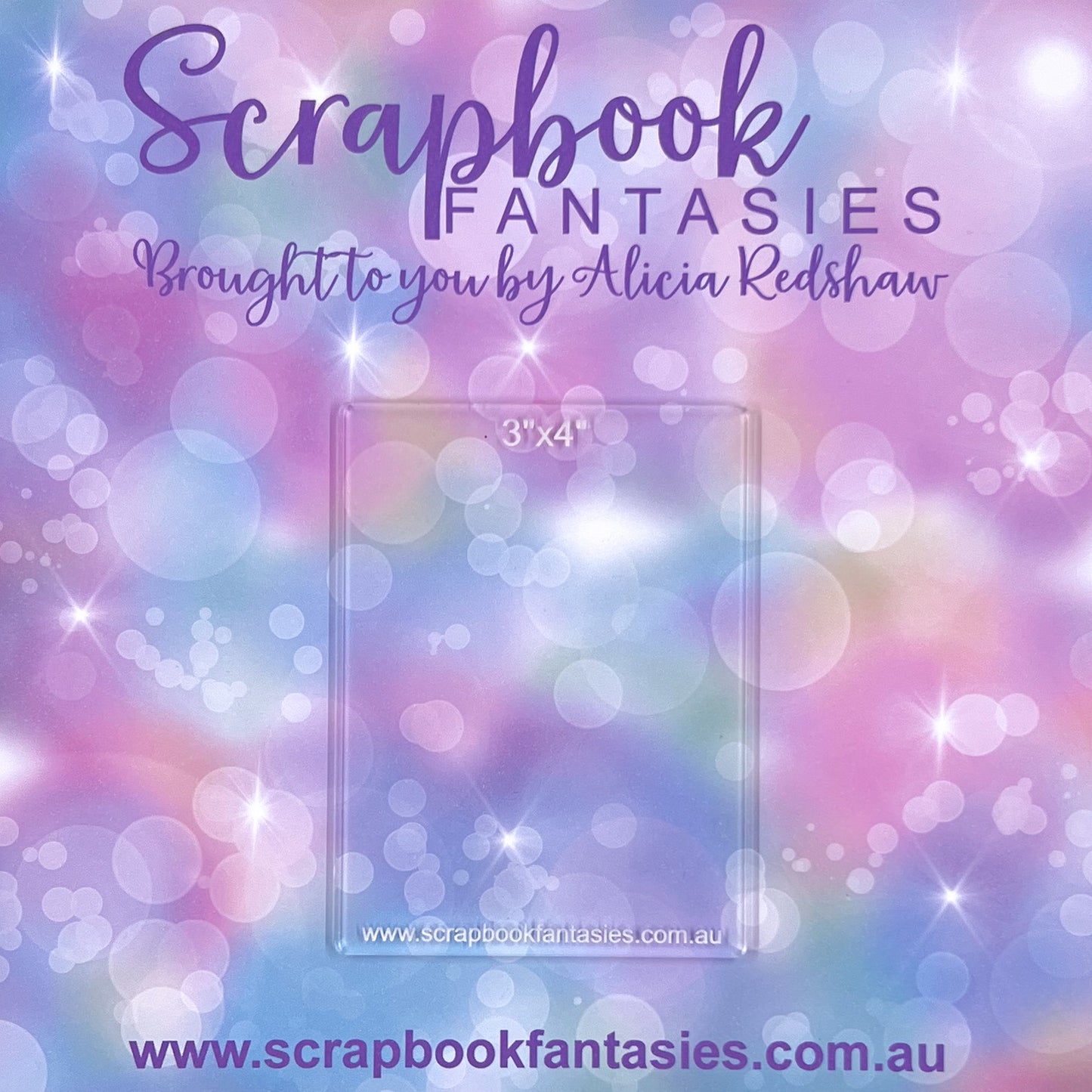 Acrylic Stamping Block - 3"x4" (4.5mm deep) 14864