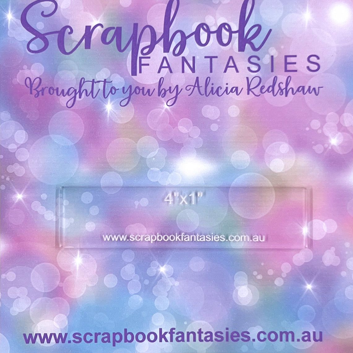 Acrylic Stamping Block - 4"x1" (4.5mm deep) 14866