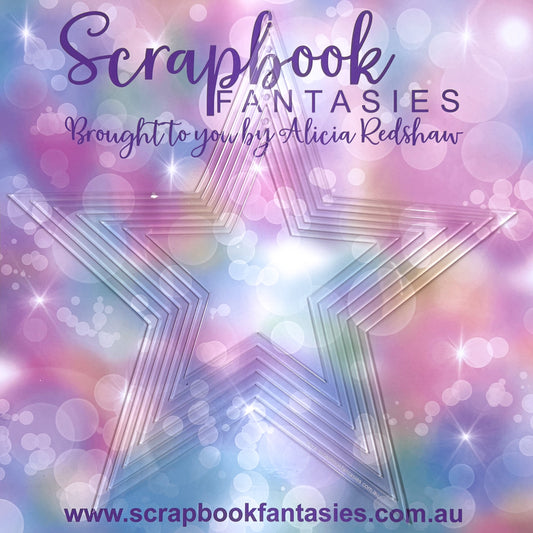 Scrapbook Fantasies Creative Template Set - Stars 2 (6 pieces) Designed by Alicia Redshaw 14855