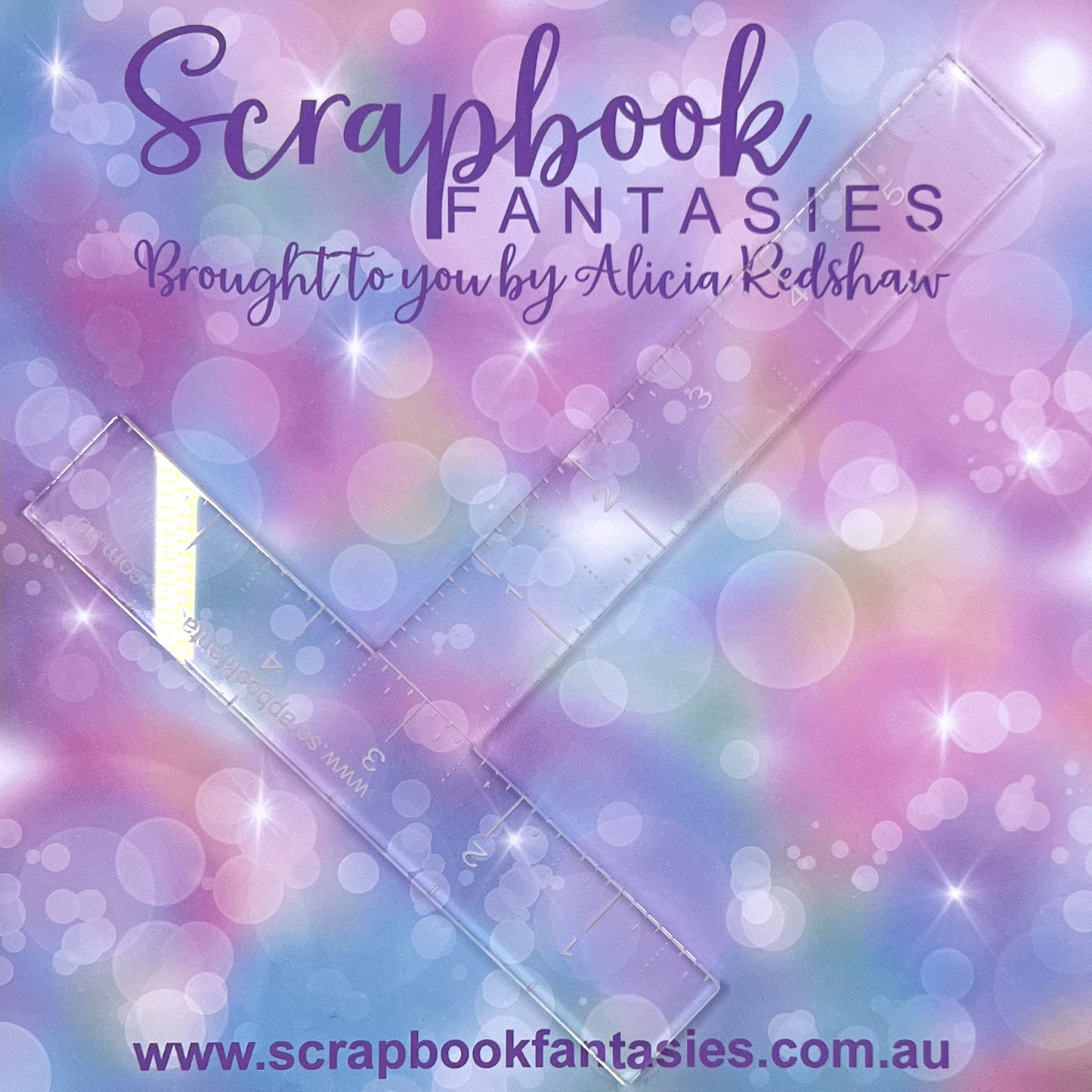 Scrapbook Fantasies 6" T-Ruler - Designed by Alicia Redshaw 14872