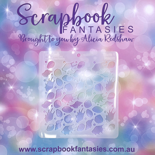 Scrapbook Fantasies Stencil Template Mask - 5.5”x5.5” - Shells 1 - 768020
