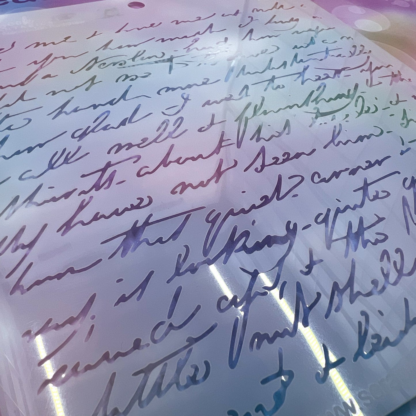 Scrapbook Fantasies Stencil Template Mask - 5.5”x5.5” - Script 1 768061