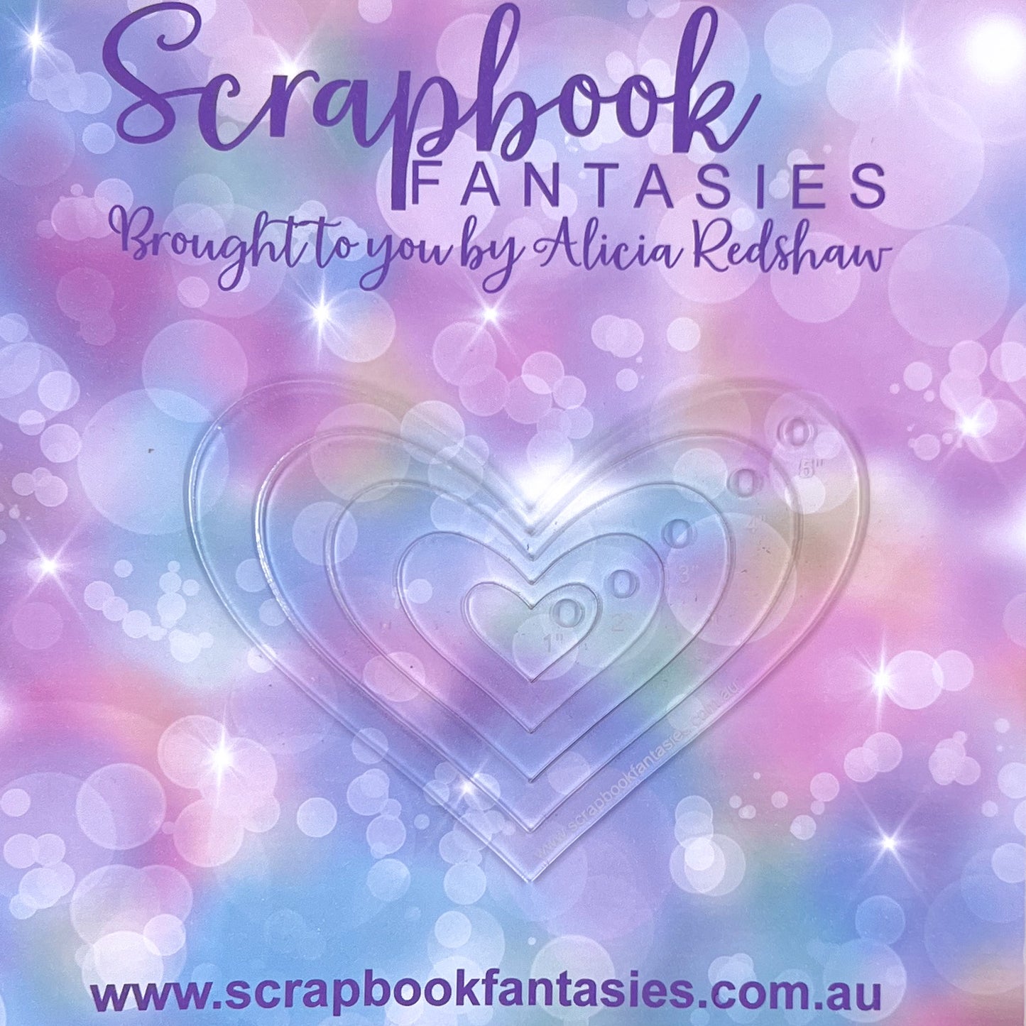 Scrapbook Fantasies Creative Template Set - Hearts 2 (5 pieces) Designed by Alicia Redshaw 14748