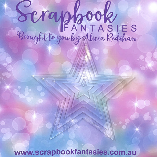 Scrapbook Fantasies Creative Template Set - Stars 1 (5 pieces) Designed by Alicia Redshaw 14745