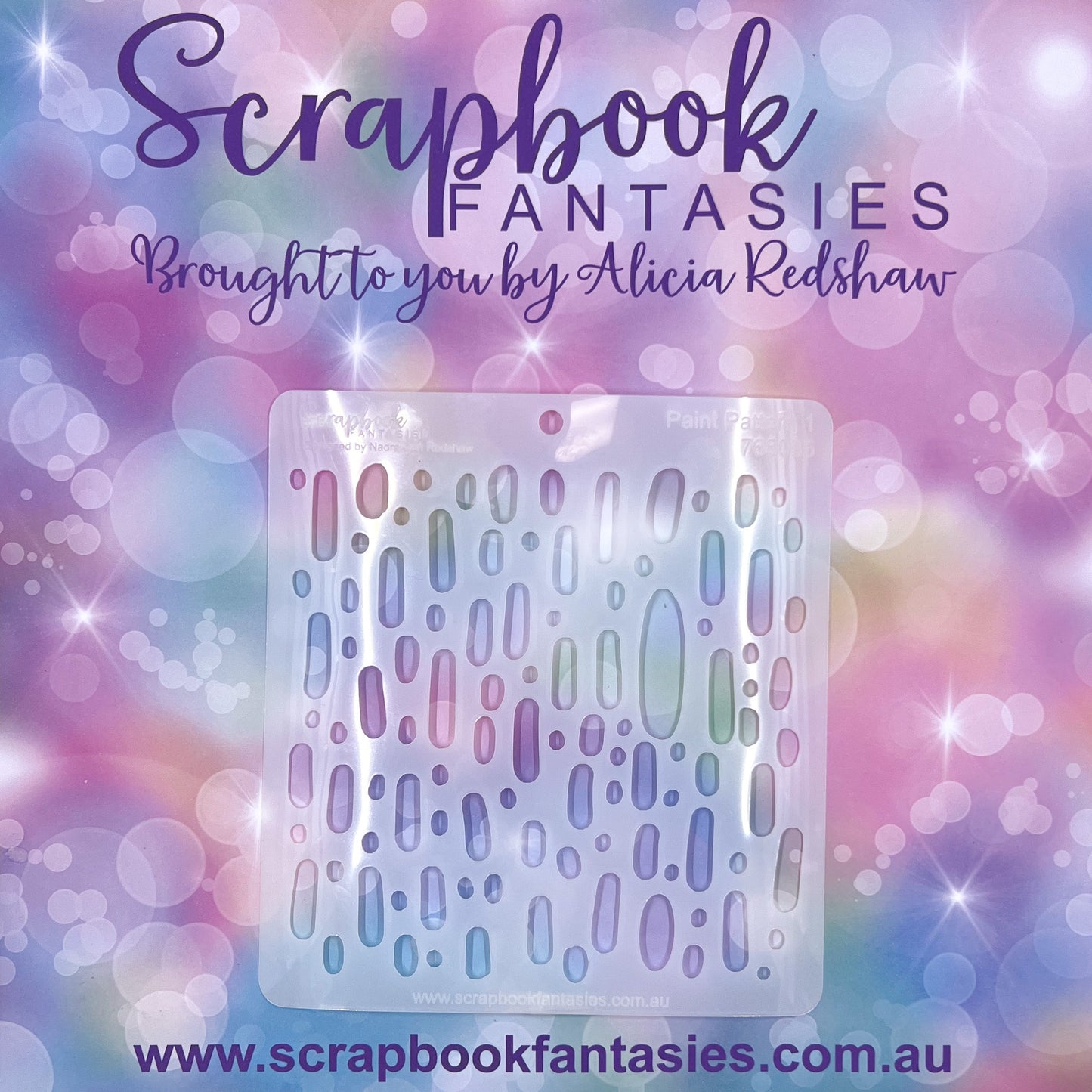 Scrapbook Fantasies Stencil Template Mask - 5.5”x5.5” - Paint Pattern 1 768035