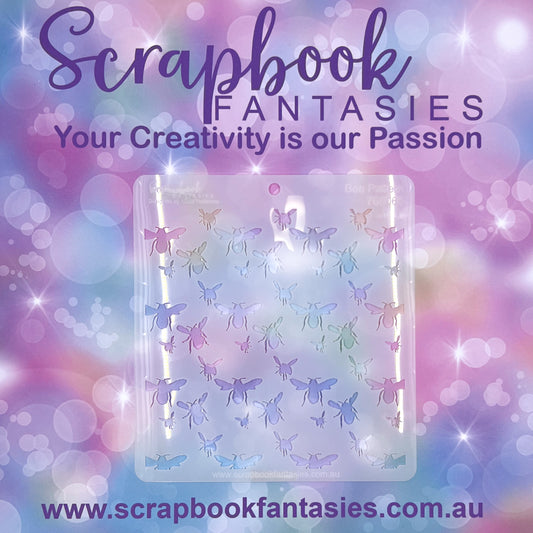 Scrapbook Fantasies Stencil Template Mask - 5.5”x5.5” - Bee Pattern 768066