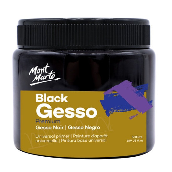 Mont Marte Premium Black Gesso 500ml MPA0040