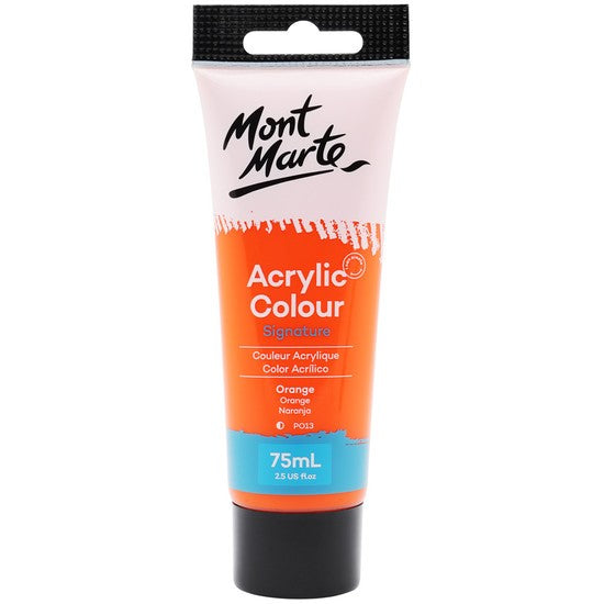 Mont Marte Orange Studio Acrylic Paint 75ml (MSCH7507)