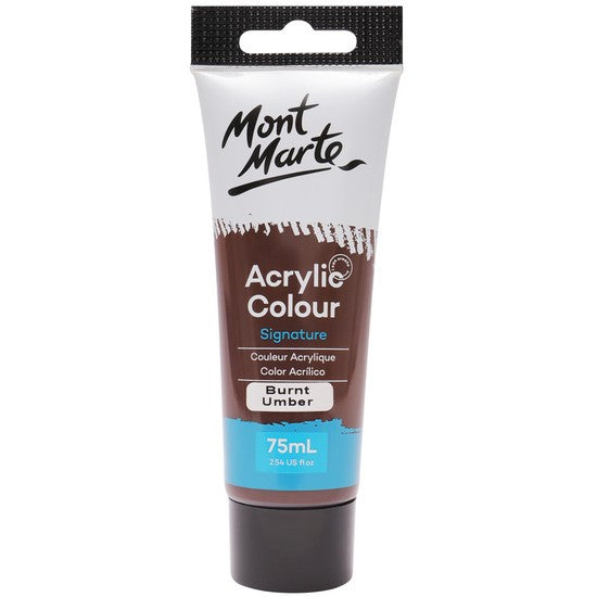 Mont Marte Burnt Umber Studio Acrylic Paint 75ml (MSCH7527)