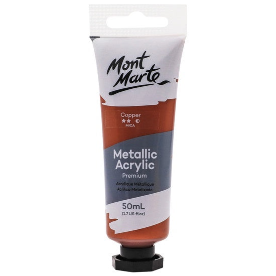 Mont Marte Copper Premium Metallic Acrylic Paint 50ml PMMT5010