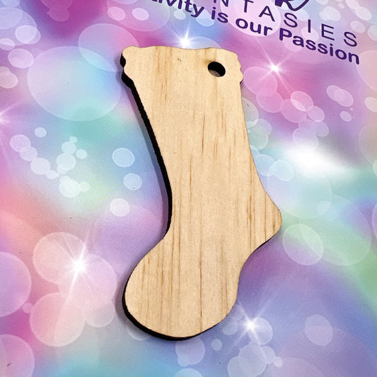 Ready-to-Colour Wooden Shape - Stocking 2"x3" 15402