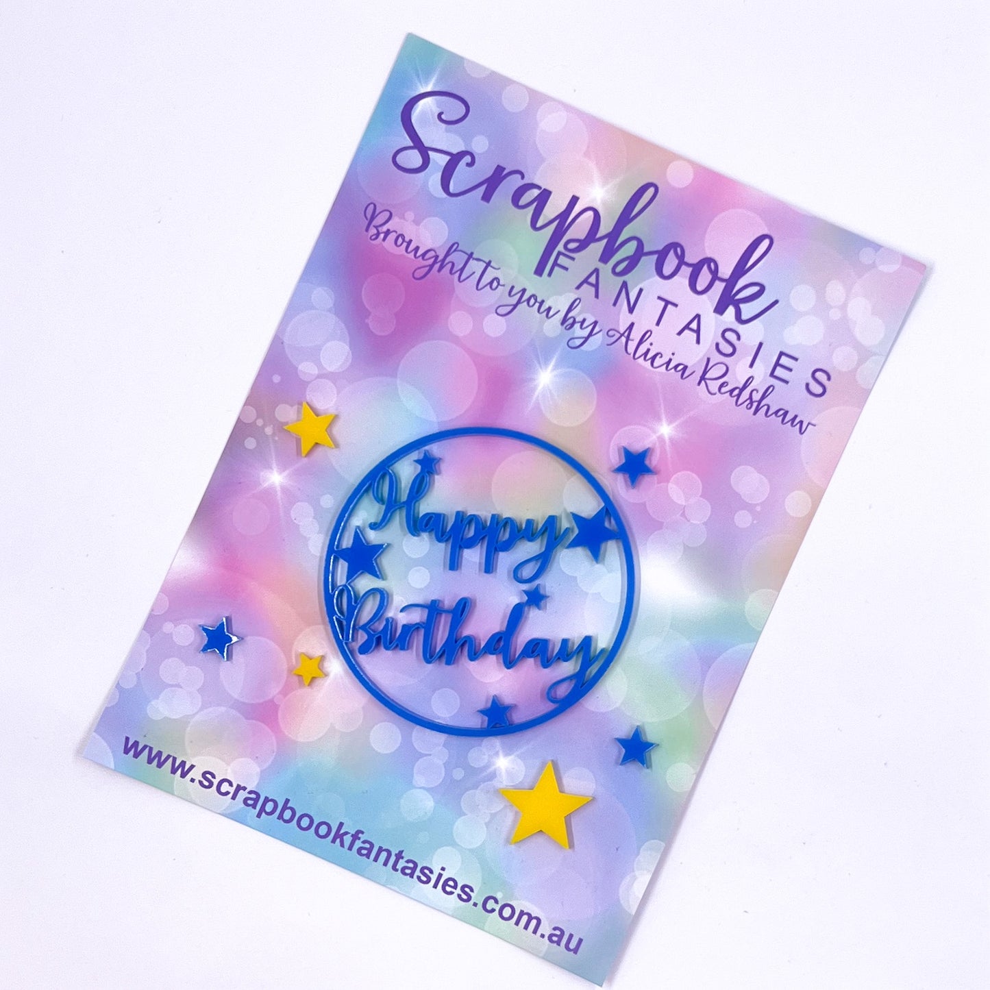 Acrylic-Cuts Acrylic Embellies Set (7 pieces) - Happy Birthday - Designed by Alicia Redshaw 14759