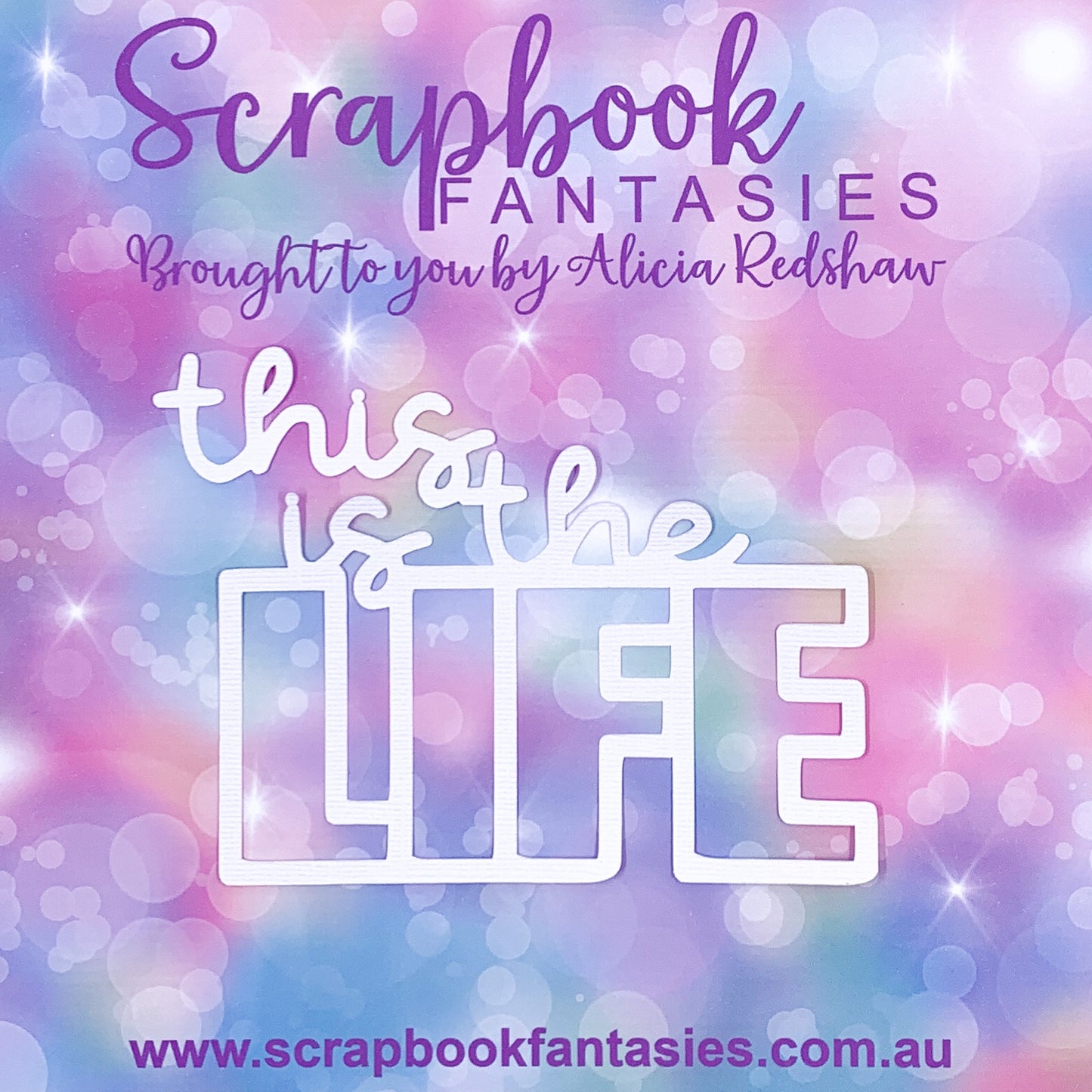 This is the Life 5"x4" White Linen Cardstock Title-Cut - Designed by Alicia Redshaw