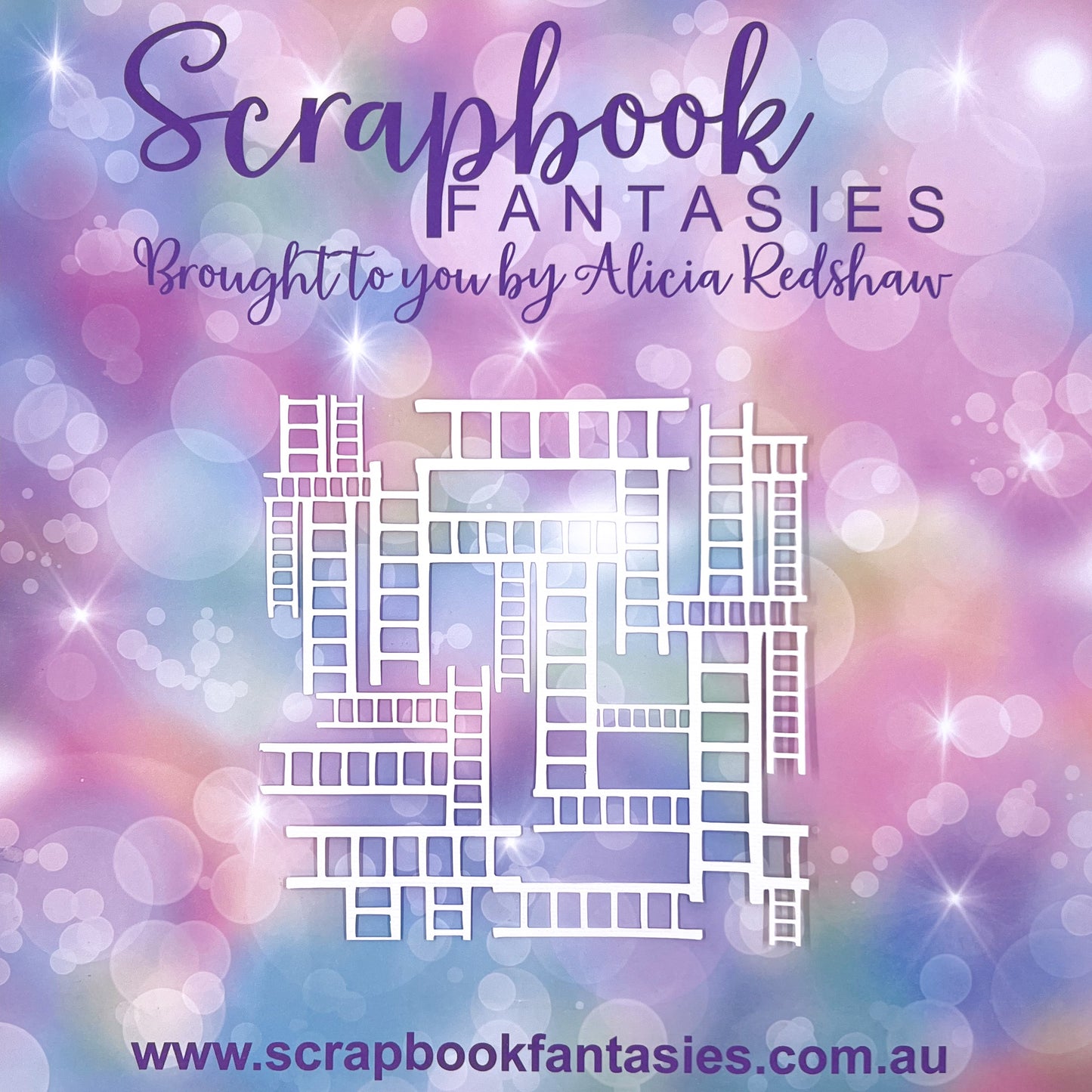 Under Construction - Ladders 5.75"x 5.75" White Linen Cardstock Background-Cut - Designed by Alicia Redshaw 14916